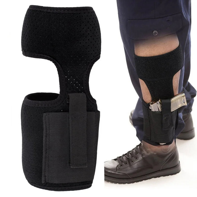 Universal Tactical Concealed Carry Ankle Leg Holster: Military Hunting Airsoft Pistol Pouch for Glock 17, 19, 22, 23 Handguns