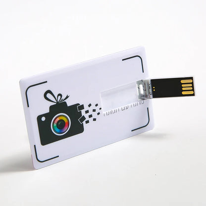 Custom Logo Credit Card USB Flash Drive - 4GB, 8GB, 16GB, 32GB, 100% Capacity, Creative Pendrive (10+ Free Logos)