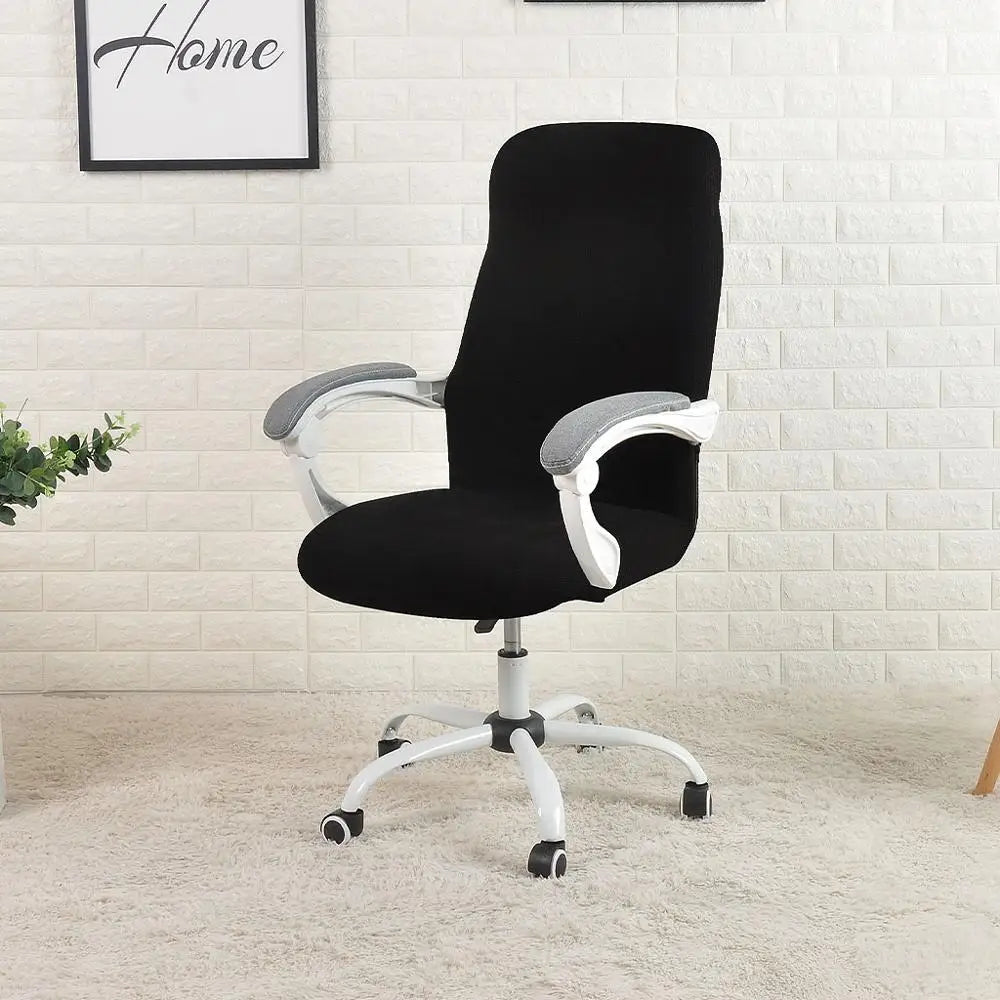 Water-Resistant Jacquard Office Chair Cover | Elastic Armchair Protector for Home | 1-Piece Design