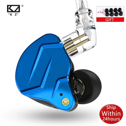 KZ ZSN Pro X Metal Earphones - 1BA+1DD Hybrid Technology HiFi In-Ear Monitor, Bass Earbuds with Noise Cancelling for Sports