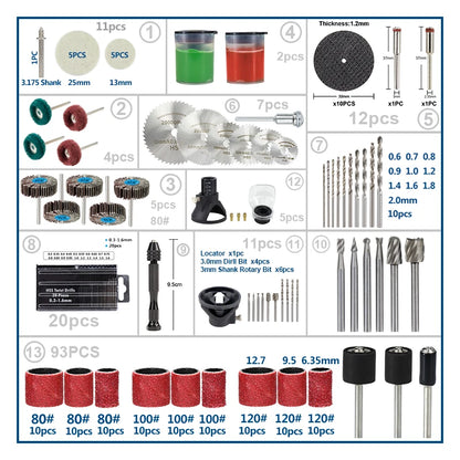 CMCP Rotary Tool Accessories: Sanding, Polishing, Grinding Tool Abrasives - Wood and Metal Engraving Dremel Accessories