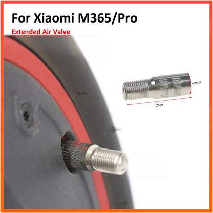 Xiaomi M365/1S/Pro Max G30 Electric Scooter Front Wheel Extension Air Valve - Inflatable Tire Nozzle Parts for Motor Enhancement