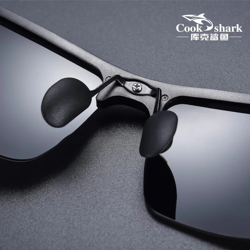 New Cook Shark Aluminum Magnesium Sunglasses - HD Polarized Men's Driving Glasses - Trendy Colorful Eyewear