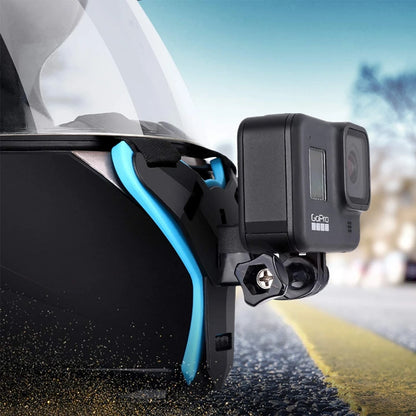 GoPro Helmet Strap Mount: Compatible with Hero 11-3, Yi Action Sports Cameras - Secure Full Face Holder for Motorcycle Adventures