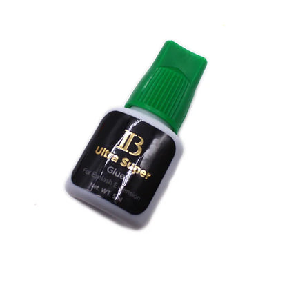 IBeauty IB Ultra Super Glue: Fast-Drying Eyelash Extensions Adhesive - 5ml with Green Cap - False Lash Glue Essential for Makeup Tools