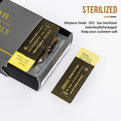 Ambition Premium Revolution Tattoo Cartridge Set - Mixed Needles Including Round Liner, Shader, Curved Magnum in Sizes 1RL, 3RL, 5RL, 7RL, 9RL, 7RM, 9RM, 13RM