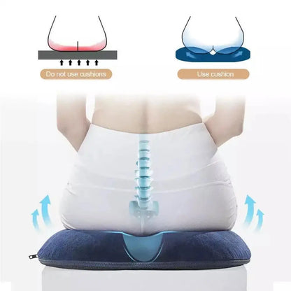 Comfort Donut Seat Cushion - Memory Foam for Hemorrhoid Relief, Tailbone Support, Anti-Hemorrhoid Massage Pillow for Car and Office