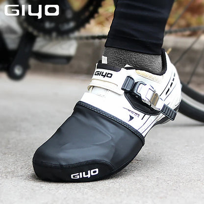 GIYO Waterproof Reusable Shoe Covers | Anti-Slip Reflective Protector | Half-Toe Shoe Cover for Winter Cycling MTB Bike Equipment