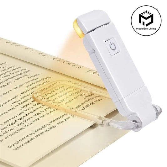 LED USB Rechargeable Book Light - Portable Clip Desk Light for Reading, Eye Protection Night Lamp, Bookmark Read Light