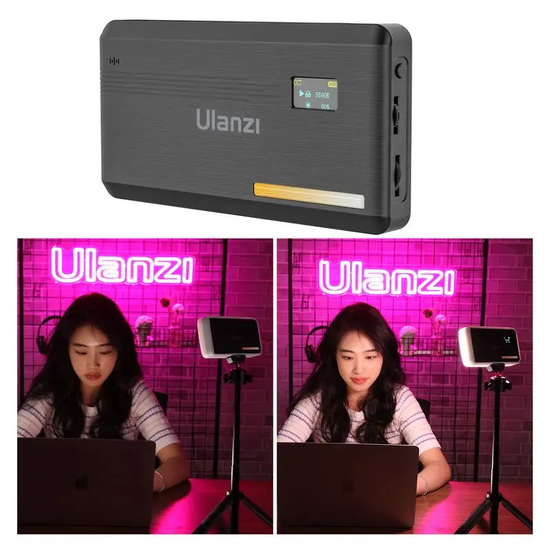 VIJIM Ulanzi VL200 LED Video Light - Soft Diffuser, 360° Ball Head, 5000mAh, 2500-9000K Fill Panel Lamp for YouTube Camera