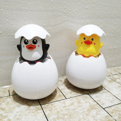 Baby Bathing Toy - Cute Duck Penguin Egg Water Spray Sprinkler for Kids | Fun Bathroom Shower & Swimming Water Toy Gift