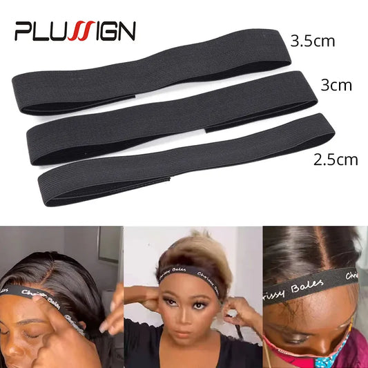 Adjustable Wig Edge Slayer Band: Magic Sticker Melt Band for Lace Wigs - 2.5-4cm Width Elastic Hair Band for Perfect Edges