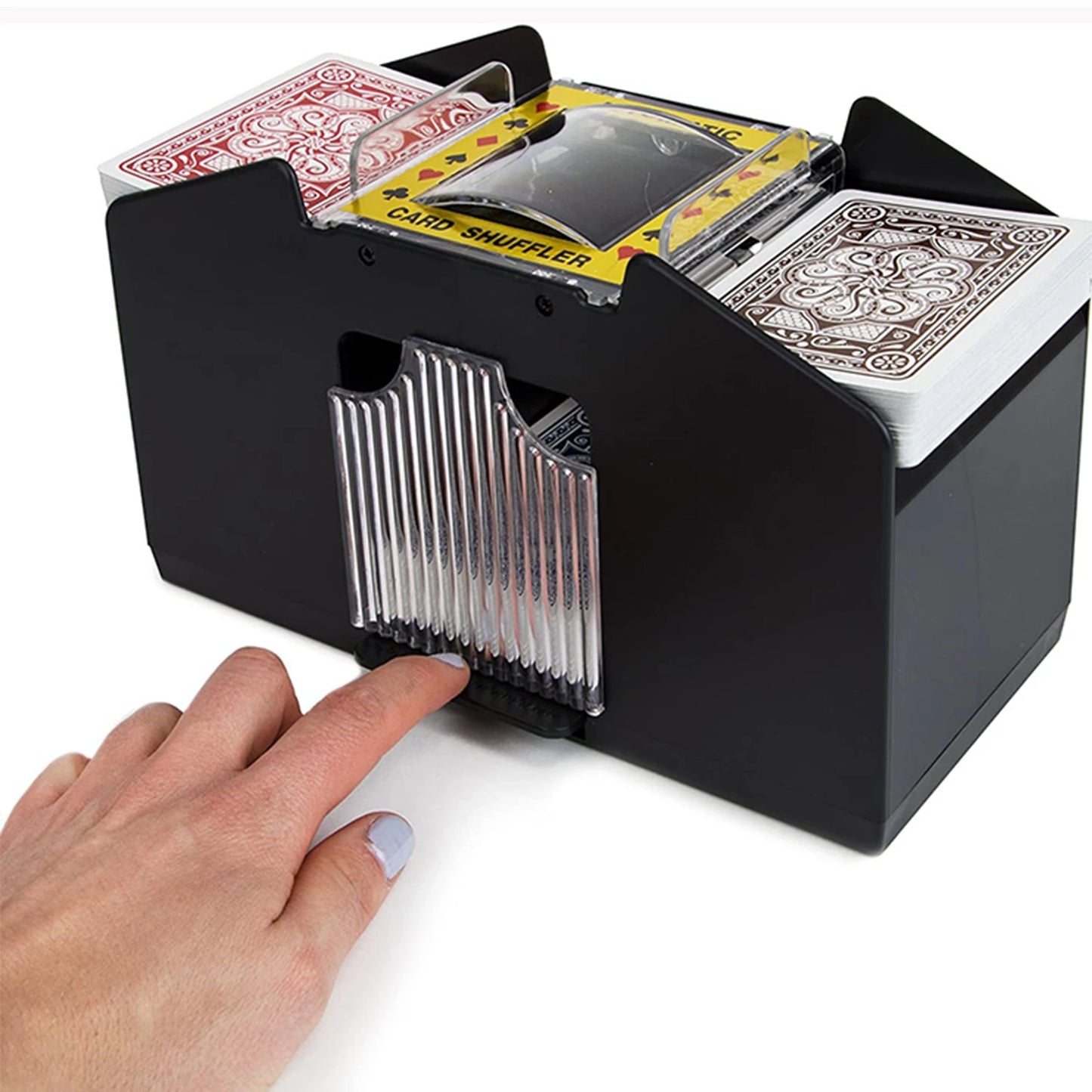 Shuffle Up the Fun: Battery-Operated Automatic Playing Card Shuffler for Games, Poker, and Festive Gatherings!