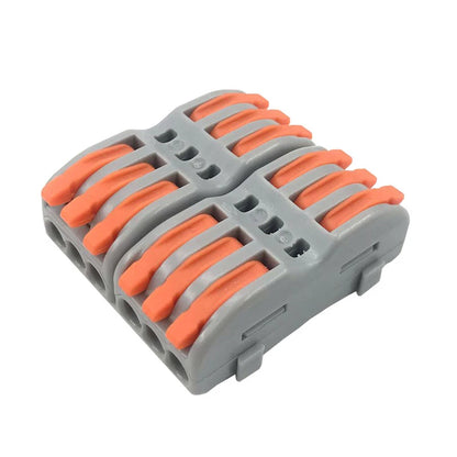 2-Pin Wire Connector 222-412 - Splicing Terminal Blocks for LED Strip Lighting, Electric Quick Connectors, Mini Conductor Rail Conector