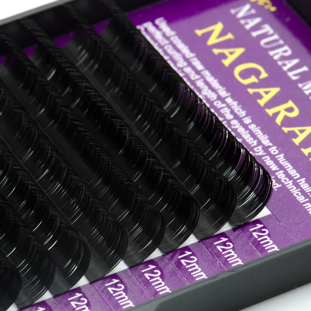 NAGARAKU Faux Mink Eyelashes Extension - Individual Eyelashes in 6 Cases, C D CC DD Curl - Artificial False Eyelashes