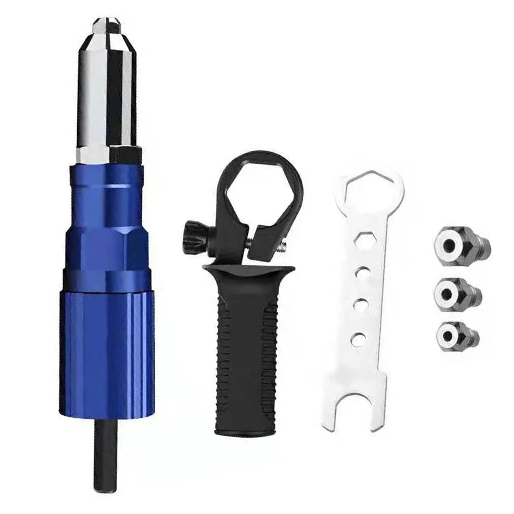 Cordless Electric Rivet Gun - 2.4mm-4.8mm Rivet Nut Drill Adapter - Insert Nut Pull Rivet Tool for Efficient Riveting