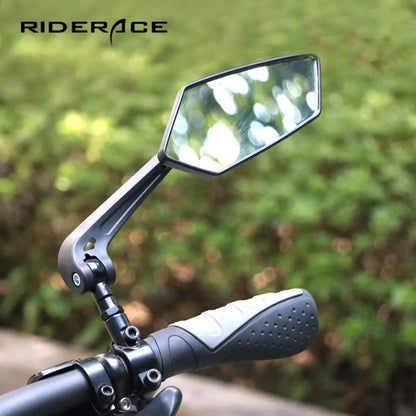 Bicycle Rear View Mirror - Clear Wide Range Back Sight Rearview Reflector, Adjustable Handlebar Left Right Mirror for Bike Cycling