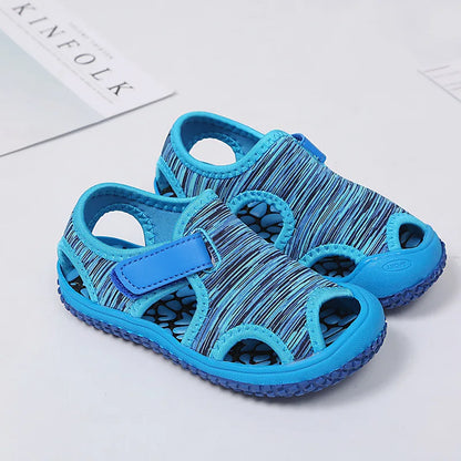 Summer Baby Boys' Sandals – Soft Bottom Beach Sandals for Kids, Non-Slip, Unisex, Outdoor Anti-Collision Shoes