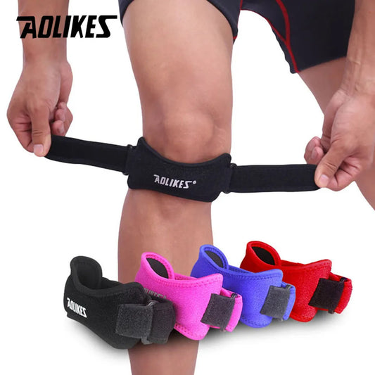 Adjustable Knee Patellar Tendon Support Strap - 1PCS Knee Support Brace Pads for Running, Basketball, Outdoor Sports