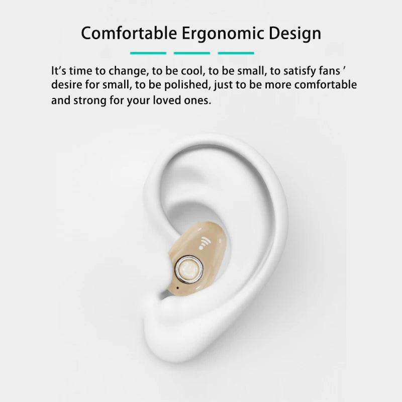 Mini Invisible True Wireless Earphones – Noise-Cancelling Bluetooth Headphones, Hands-Free Stereo TWS Earbuds with Microphone