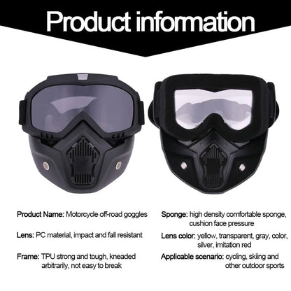 Dustproof Motocross Glasses – Adjustable Motorcycle Goggles with Breathable Full Face Protection – Ideal for Dirt Bike and Off-Road Use