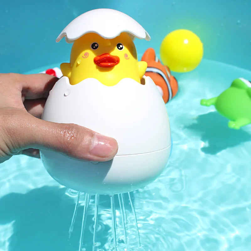 Baby Bathing Toy - Cute Duck Penguin Egg Water Spray Sprinkler for Kids | Fun Bathroom Shower & Swimming Water Toy Gift