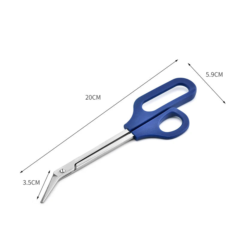 20cm (7.87'') Long Reach Toenail Scissors – Easy Grip Trimmer for Disabled, Manicure, Pedicure, Chiropody, Nail Cutter and Clipper