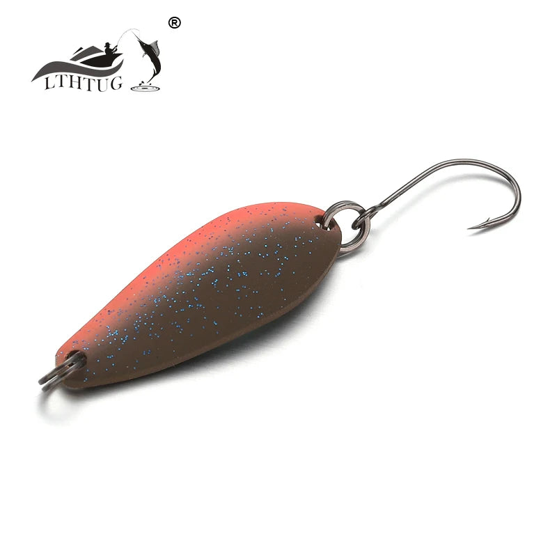 LTHTUG Colorful PAL Spoon Fishing Lure – 2.5g 30mm Copper Stream Metal Bait for Trout, Chub, Perch, and Salmon