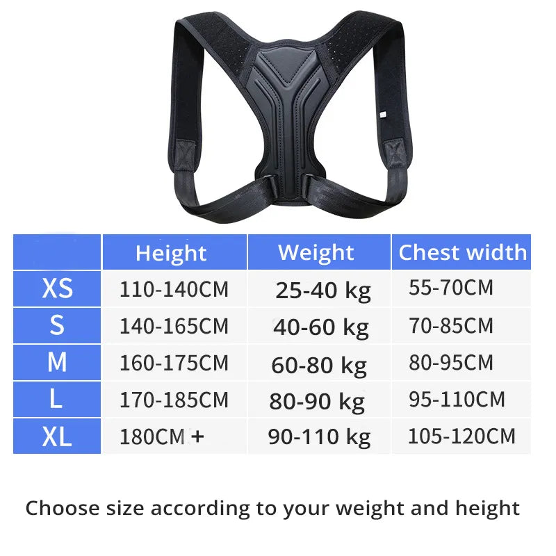 Adjustable Back Posture Corrector Corset - Clavicle Spine Support Belt for Pain Relief and Effective Posture Correction, Train and Support Your Spine