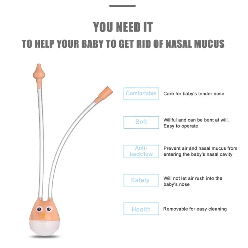 Baby Nasal Aspirator | Nose Cleaner Sucker Tool for Newborns & Children | Gentle Suction for Healthier Breathing | Baby Mouth & Nasal Care Device