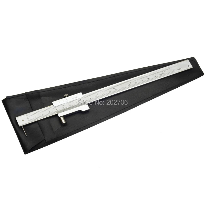 0-200mm Marking Vernier Caliper with Carbide Scriber - Parallel Marking Gauge Ruler, Measuring Instrument Tool + 1ps Needle