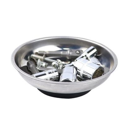 Magnetic Parts Bowl - Stainless Steel Tools Tray for Screw Storage, Auto Suction Pad Tools - Available in 3", 4", and 6" Sizes