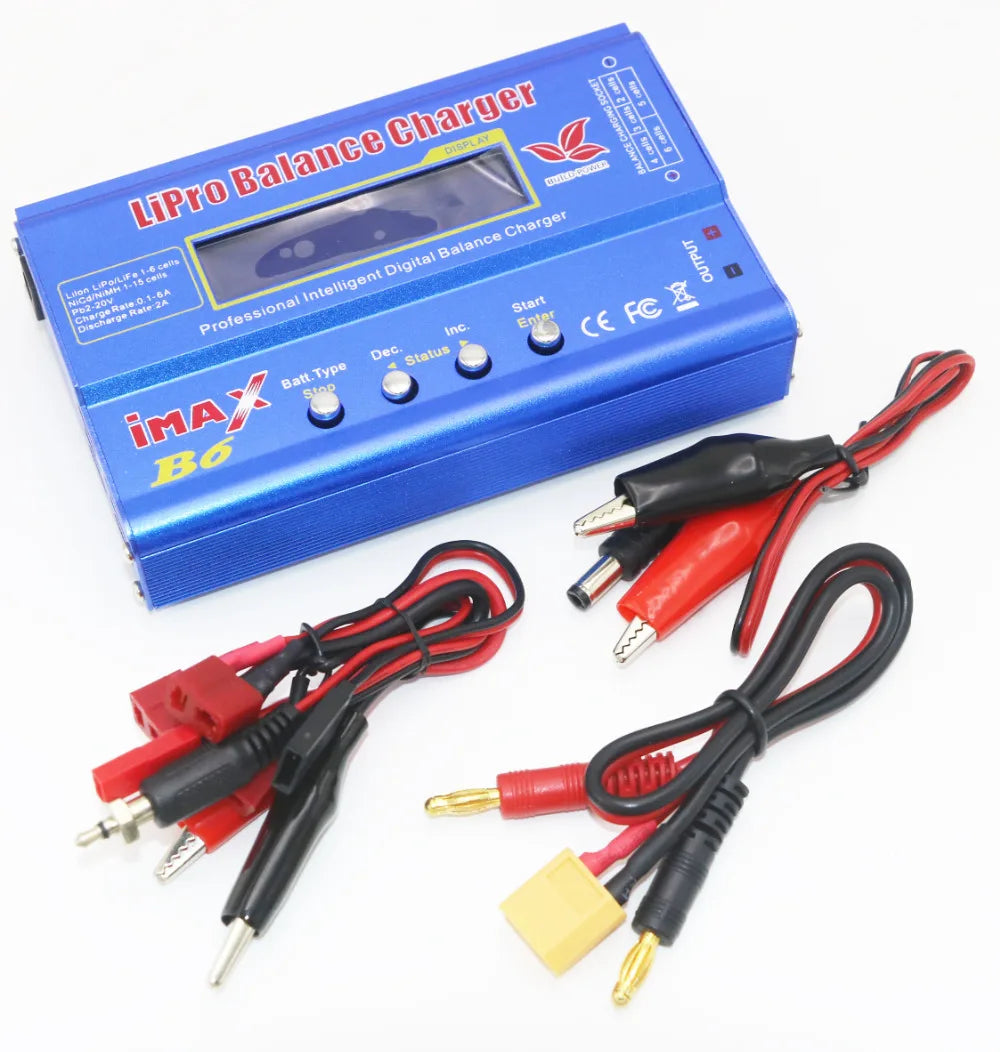 IMAX B6 80W Battery Charger - Lipo/NiMh/Li-ion/Ni-Cd Digital Balance Charger Discharger - AC Power with 12V 5A Adapter for RC Car