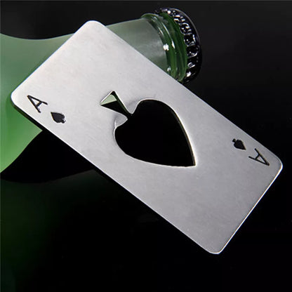 Creative Poker Shaped Bottle Opener: Stainless Steel Credit Card Size - Bar and Restaurant Beer Opening Tool Gift