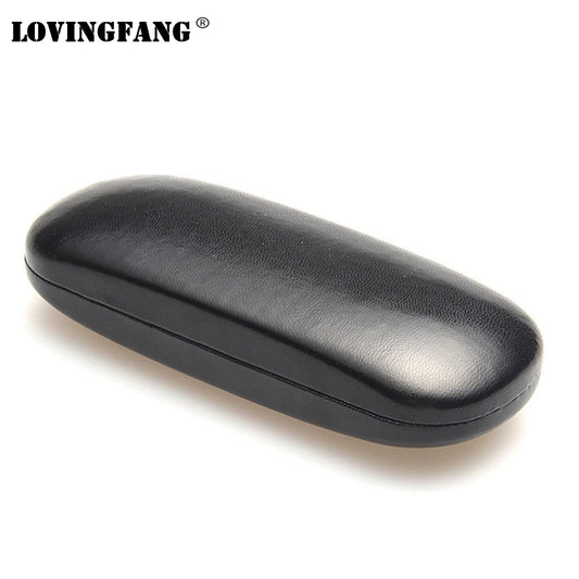 Hard Frame Leather Glasses Case - Waterproof Eyeglass Cover for Portable Reading Glasses, Solid Spectacle Box for Men