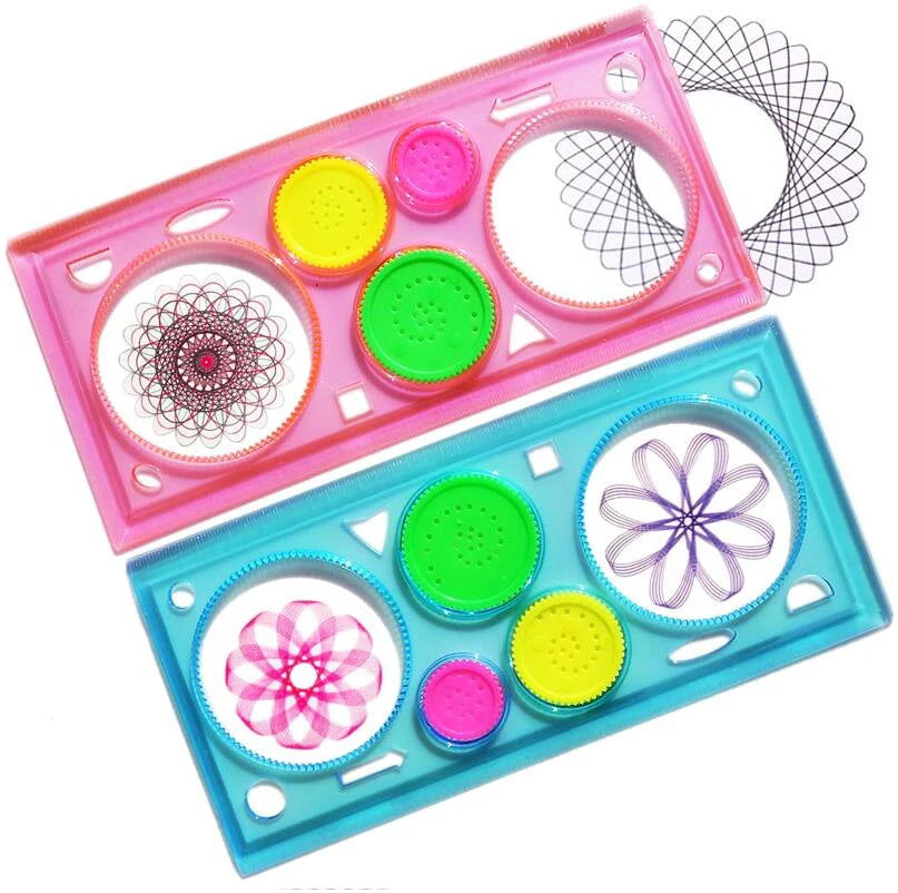 Multi-Function Spirograph Painting Puzzle: Children's Drawing Plastic Ruler - Enhance Early Skills and Creativity, Perfect for Start Work Ability GYH