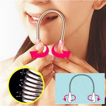 Premium Spring Facial Hair Remover - Efficient Epilator Stick for Easy Threading and Hair Removal