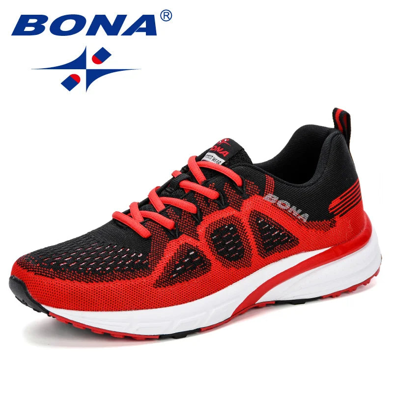 BONA Men's Sneakers – Lightweight Sport Mesh Trainers, Running Shoes, Outdoor Athletic Footwear