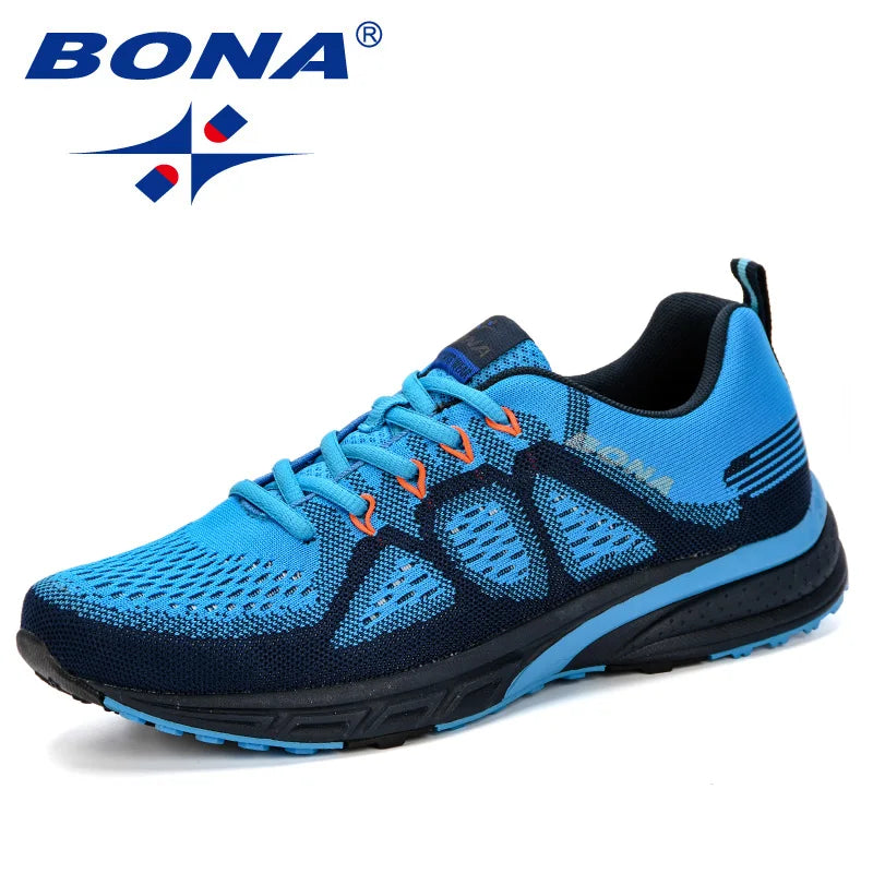 BONA Men's Sneakers – Lightweight Sport Mesh Trainers, Running Shoes, Outdoor Athletic Footwear