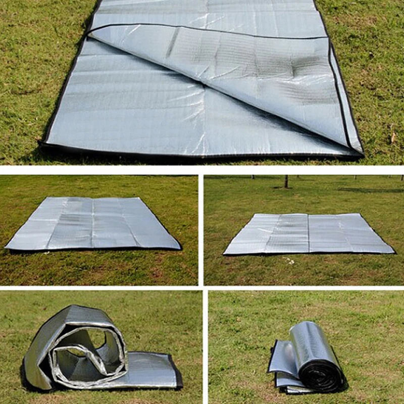 Camping Mat Foam Foil Blanket | Aluminum Insulation Foam Foil Sleeping Pad | Thermal Outdoor Tent Footprint Reflecting Heat