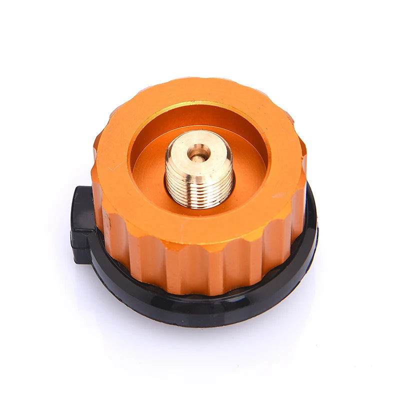 Outdoor Camping Stove Burner Adaptor: Split Type Furnace Converter Connector - Auto-off Gas Cartridge Tank Cylinder Adapter for Hiking