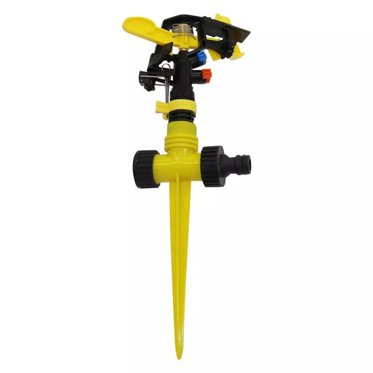 Adjustable Spiked Rocker Impact Sprinkler: 360 Degrees Rotary Jet for Garden & Agriculture Watering - Lawn Irrigation Nozzle for Efficient Watering