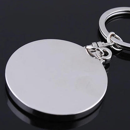 50-Year Perpetual Calendar Keychain - Silver Alloy Key Ring with Keyfob Decoration 8OU9