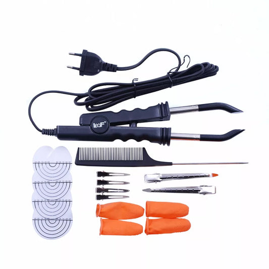 Professional Fusion Hair Extension Heat Iron Wand: Constant Heat Flat Plate Keratin Bonding Salon Tool