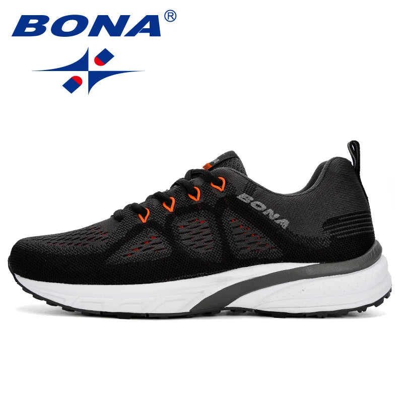 BONA Men's Sneakers – Lightweight Sport Mesh Trainers, Running Shoes, Outdoor Athletic Footwear