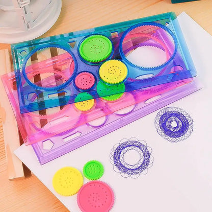 Multi-Function Spirograph Painting Puzzle: Children's Drawing Plastic Ruler - Enhance Early Skills and Creativity, Perfect for Start Work Ability GYH