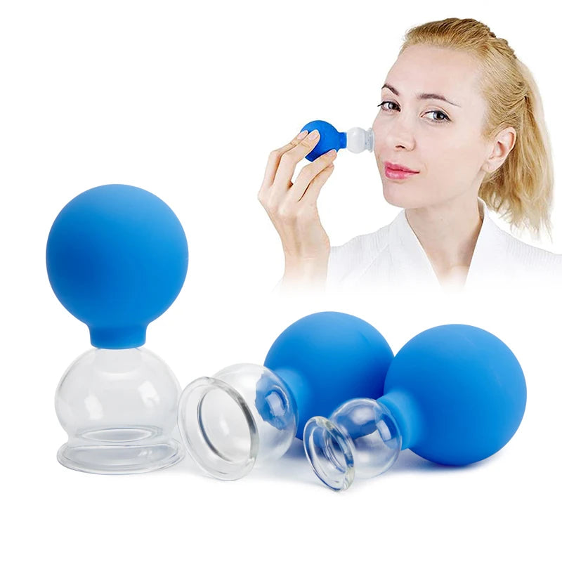 Vacuum Cupping Glasses Massager - Body & Facial Cupping Therapy for Skin Lifting and Anti-Cellulite Massage