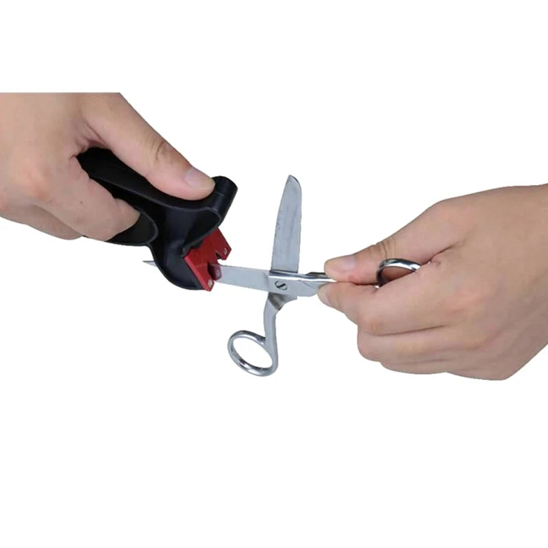 2-in-1 Professional Handheld Sharpener - Sharpen Scissors and Blades with Ease - Essential Kitchen Knife Accessories