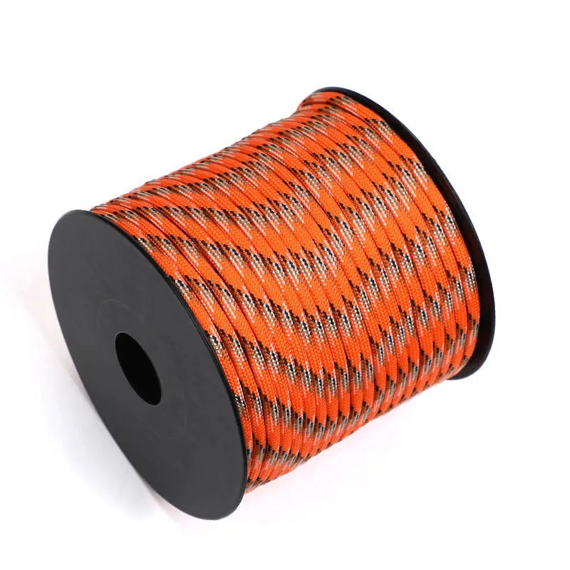 50m Paracord Survival Rope - 4mm 7-Strand Core, Lanyard, Camping, Climbing, Hiking, and Clothesline Cord