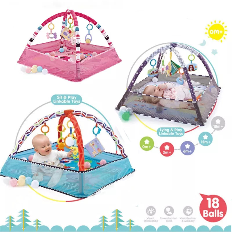 Multifunctional Baby Fitness Frame: Crawling Game Blanket and Educational Mat - Fence Crawling Rug for Infant Enlightenment and Toys